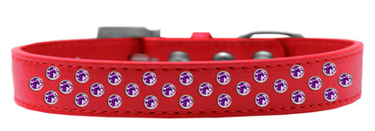 Collar de moda para perros, cachorros y mascotas, "Roscos de cristal morado"