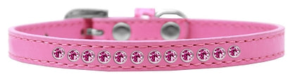 Collar de moda para perros, cachorros y mascotas, "Rides de cristal rosa brillante"