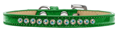 Dog, Puppy and Pet Ice Cream Collar, "Aurora Borealis Crystal Rimsets"