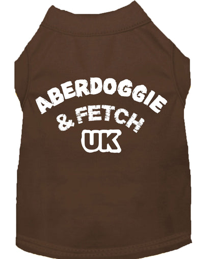 Camisa para perros y gatos serigrafiada, "Aberdoggie and Fetch UK"