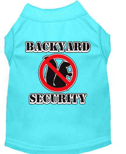 Camisa para perros y gatos con serigrafía, "Seguridad en el patio trasero"