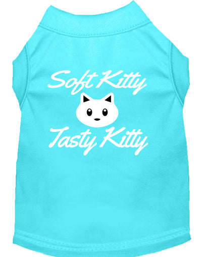 Camisa para perros y gatos con serigrafía, "Soft Kitty, Tasty Kitty"