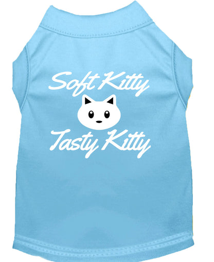 Camisa para perros y gatos con serigrafía, "Soft Kitty, Tasty Kitty"