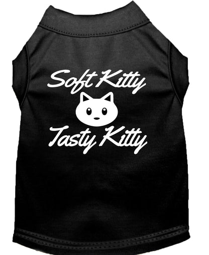 Camisa para perros y gatos con serigrafía, "Soft Kitty, Tasty Kitty"