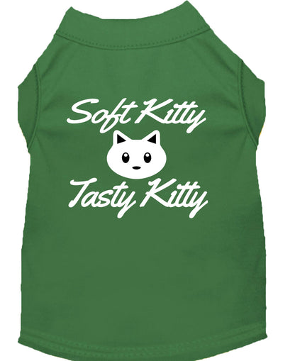 Camisa para perros y gatos con serigrafía, "Soft Kitty, Tasty Kitty"