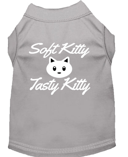 Camisa para perros y gatos con serigrafía, "Soft Kitty, Tasty Kitty"