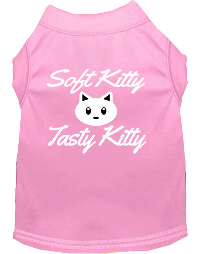 Camisa para perros y gatos con serigrafía, "Soft Kitty, Tasty Kitty"