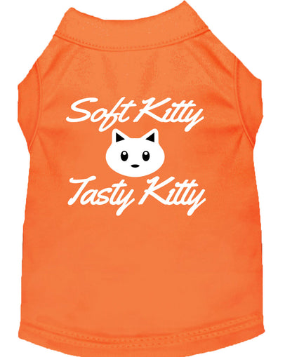 Camisa para perros y gatos con serigrafía, "Soft Kitty, Tasty Kitty"