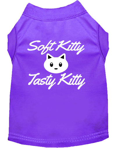 Camisa para perros y gatos con serigrafía, "Soft Kitty, Tasty Kitty"