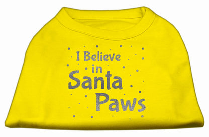 Camisa navideña para perros serigrafiada, "Creo en Santa Paws"