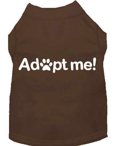 Camisa para perros y gatos con serigrafía, "Adoptame"