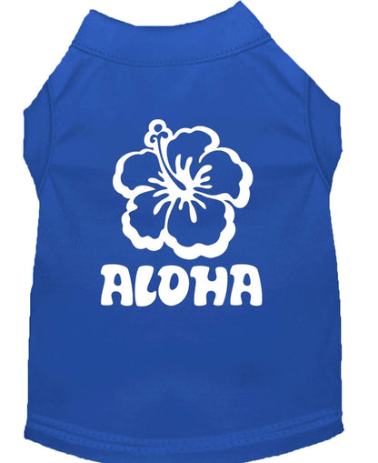 Pet Dog & Cat Shirt Screen Printed, "Aloha Flower"