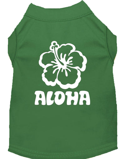 Pet Dog & Cat Shirt Screen Printed, "Aloha Flower"