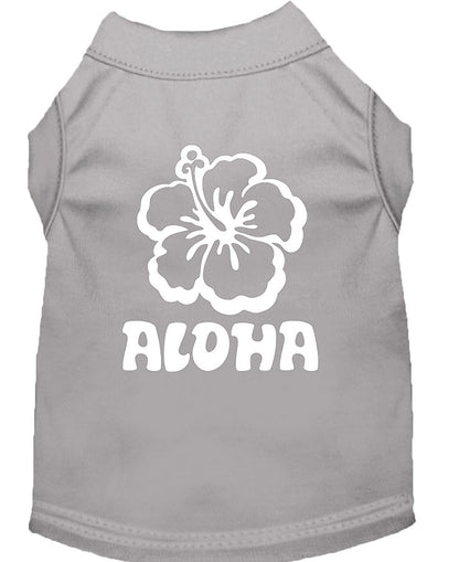 Pet Dog & Cat Shirt Screen Printed, "Aloha Flower"