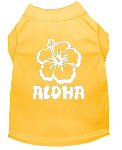 Pet Dog & Cat Shirt Screen Printed, "Aloha Flower"