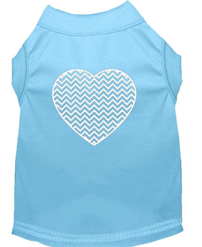 Camisa para perros y gatos con estampado serigrafiado, "Chevron Heart"