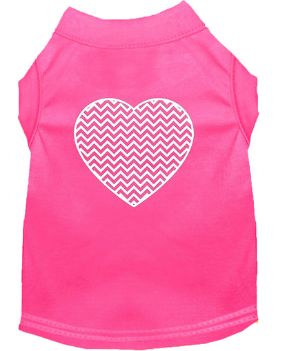 Camisa para perros y gatos con estampado serigrafiado, "Chevron Heart"