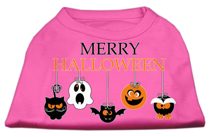 Pet Dog & Cat Shirt Screen Printed, "Merry Halloween"