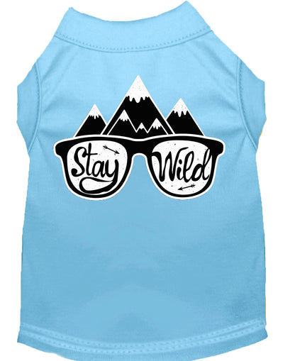 Camisa para perros y gatos con serigrafía, "Stay Wild"