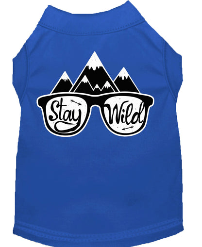 Camisa para perros y gatos con serigrafía, "Stay Wild"