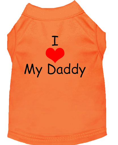 Camisa para perros y gatos con serigrafía, "I Love My Daddy"