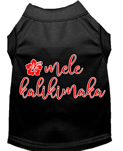 Camisa navideña para perros y gatos serigrafiada, "Mele Kalikimaka"