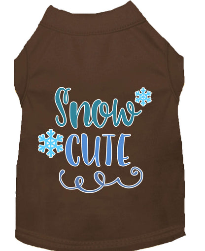 Camisa navideña para perros y gatos serigrafiada, "Snow Cute"