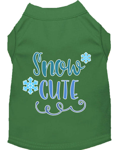 Camisa navideña para perros y gatos serigrafiada, "Snow Cute"