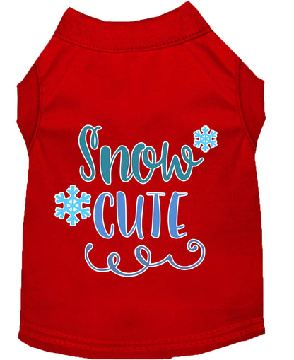 Camisa navideña para perros y gatos serigrafiada, "Snow Cute"