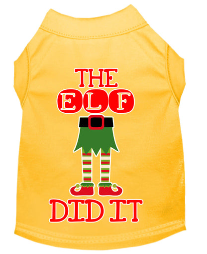 Christmas Pet Dog & Cat Shirt Screen Printed, "The Elf Did It"