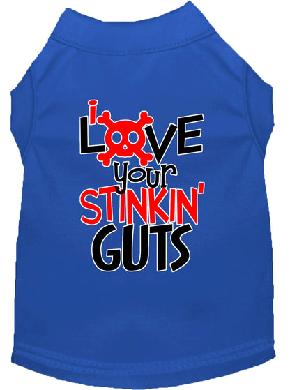 Camisa para perros y gatos con serigrafía, "Love Your Stinking Guts"