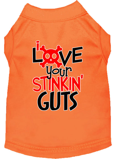 Camisa para perros y gatos con serigrafía, "Love Your Stinking Guts"