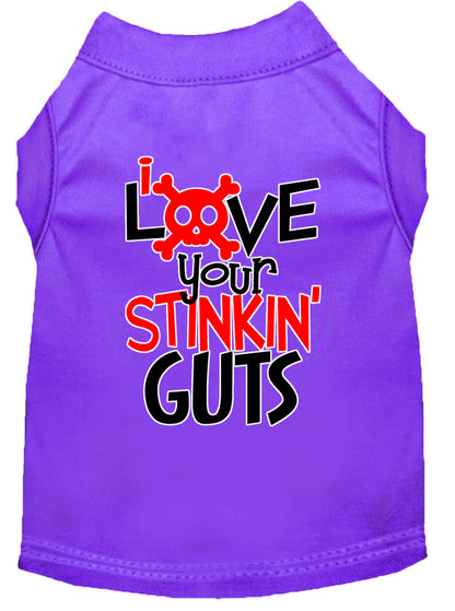 Camisa para perros y gatos con serigrafía, "Love Your Stinking Guts"