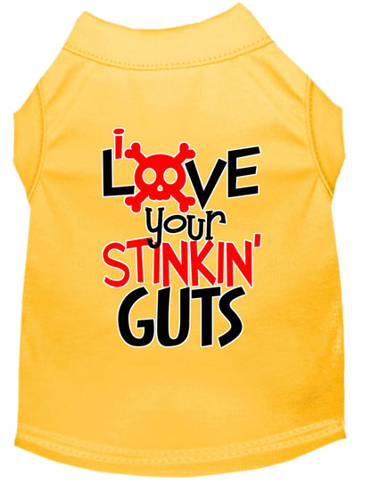 Camisa para perros y gatos con serigrafía, "Love Your Stinking Guts"