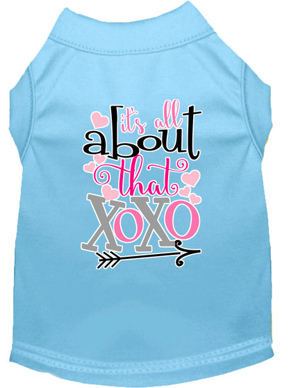 Camisa para perros y gatos con serigrafía, "All About That XOXO"