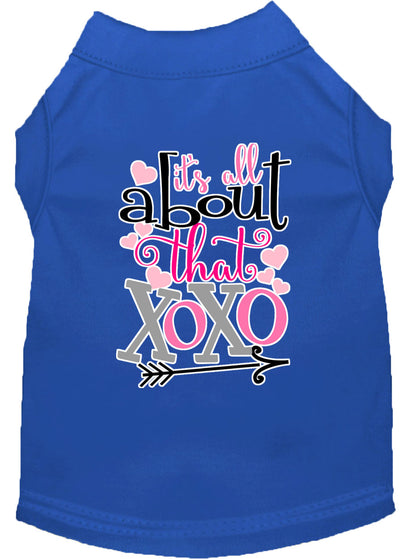 Camisa para perros y gatos con serigrafía, "All About That XOXO"