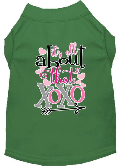 Camisa para perros y gatos con serigrafía, "All About That XOXO"