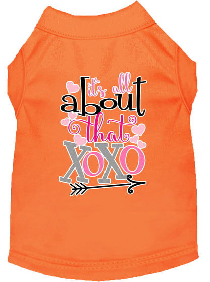 Camisa para perros y gatos con serigrafía, "All About That XOXO"