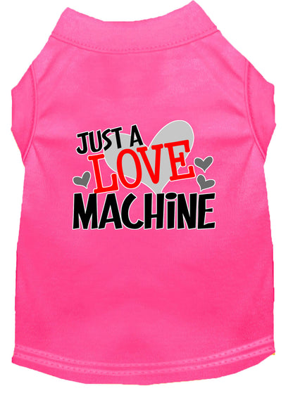 Pet Dog & Cat Shirt Screen Printed, "Just A Love Machine"