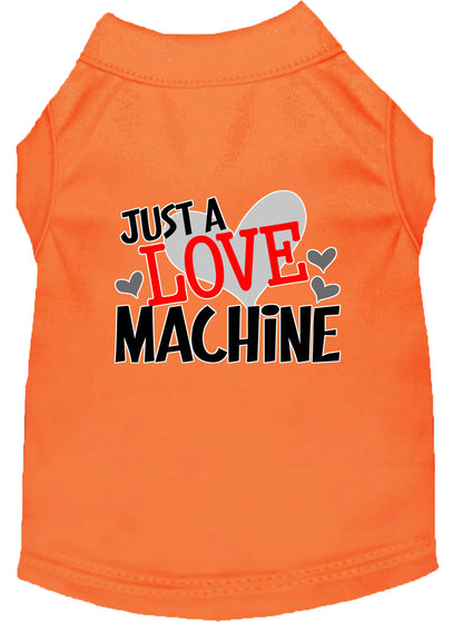 Pet Dog & Cat Shirt Screen Printed, "Just A Love Machine"