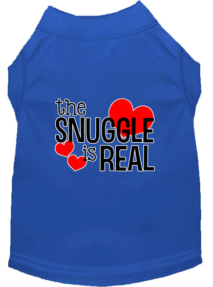 Camisa para perros y gatos con serigrafía, "The Snuggle Is Real"