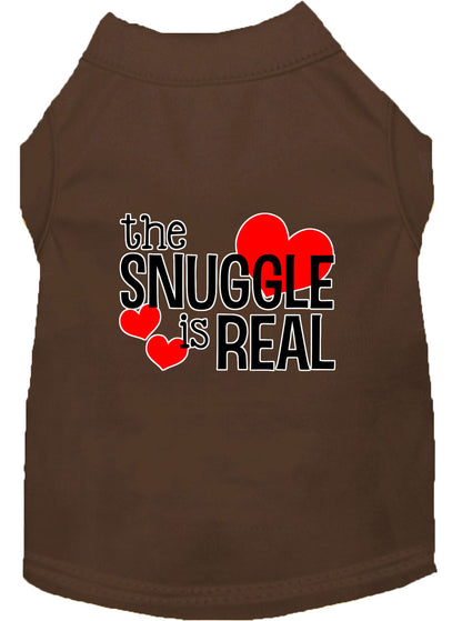 Camisa para perros y gatos con serigrafía, "The Snuggle Is Real"