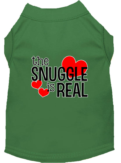 Camisa para perros y gatos con serigrafía, "The Snuggle Is Real"