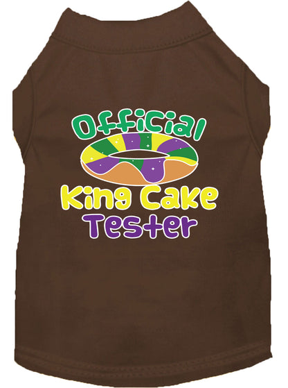 Camisa para perros y gatos con serigrafía, "King Cake Tester"