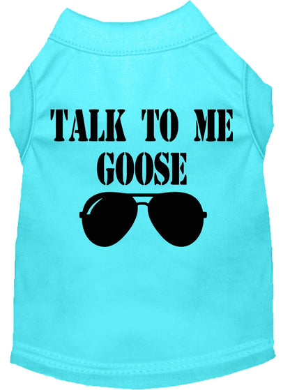 Camisa para perros y gatos con serigrafía, "Talk To Me Goose"