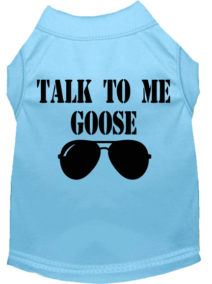 Camisa para perros y gatos con serigrafía, "Talk To Me Goose"