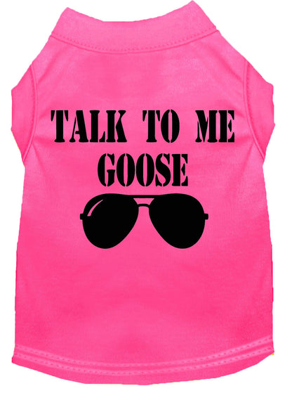 Camisa para perros y gatos con serigrafía, "Talk To Me Goose"