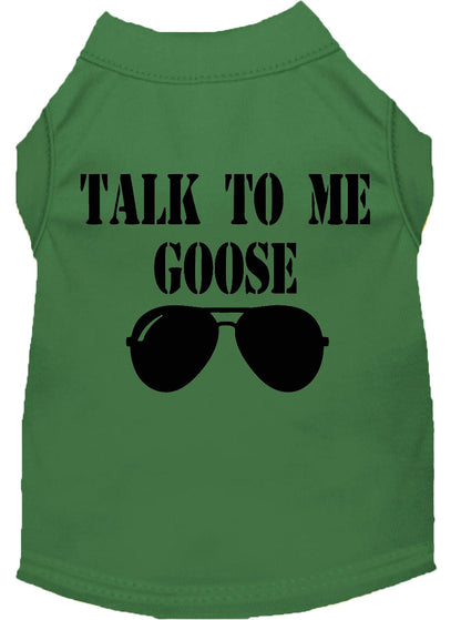 Camisa para perros y gatos con serigrafía, "Talk To Me Goose"