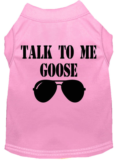 Camisa para perros y gatos con serigrafía, "Talk To Me Goose"