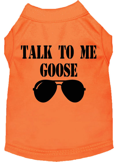 Camisa para perros y gatos con serigrafía, "Talk To Me Goose"